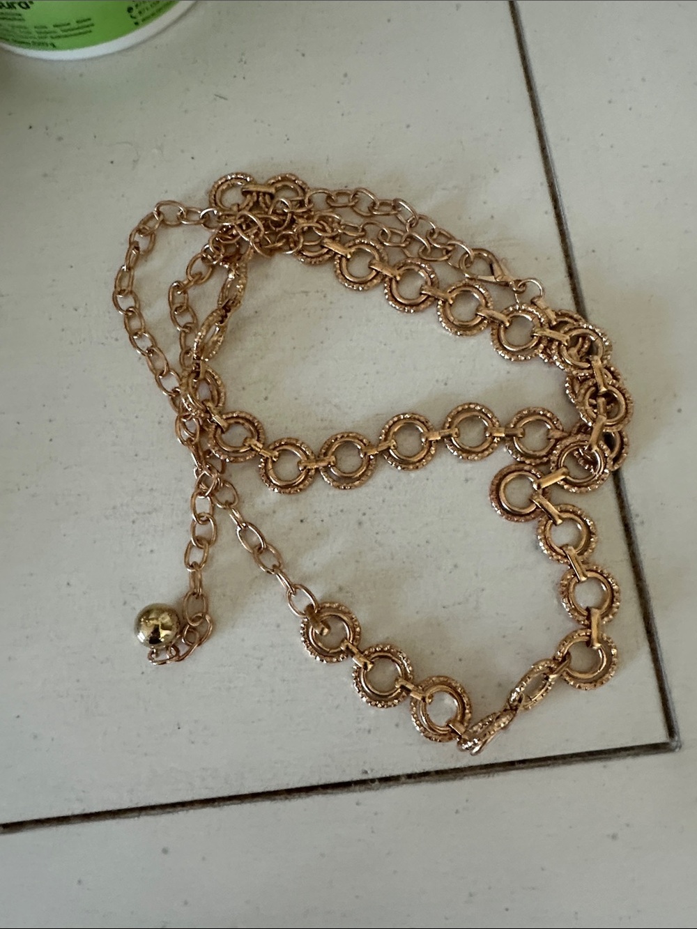 Gold-Tone Circle Link Belt